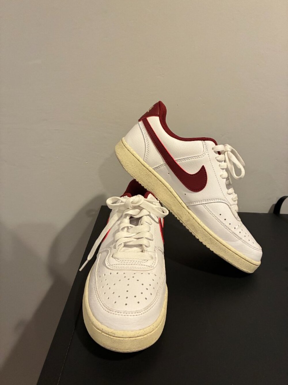 Nike Court Vision Low Next Nature White Red Sneakers Women’s 8